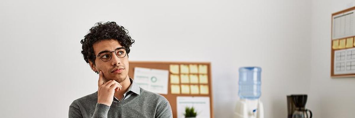 Man thinking about making a career change