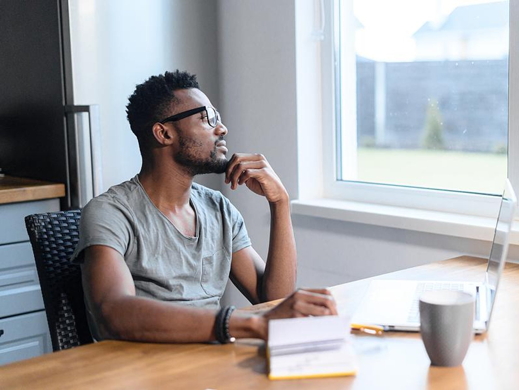 Man thinks about his career