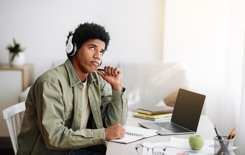 Man thinking about improving his time management skills