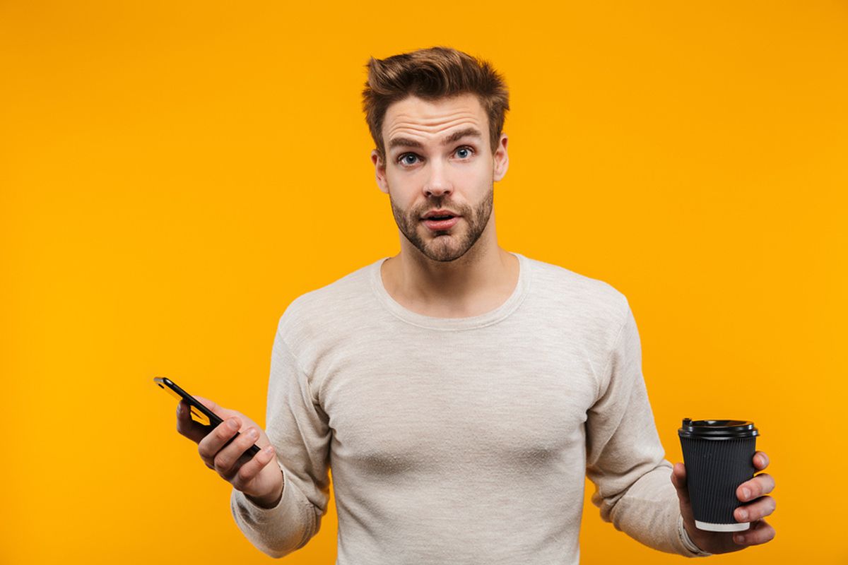 Man thinks about the trends for 2020 during COVID-19