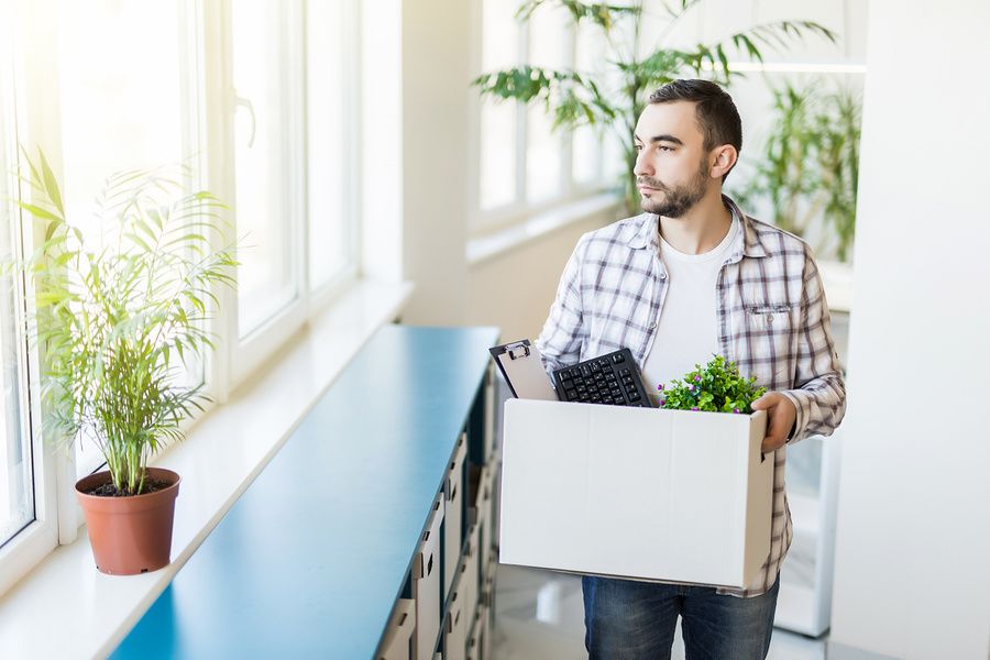 Man thinks of questions to ask his employer after getting laid off