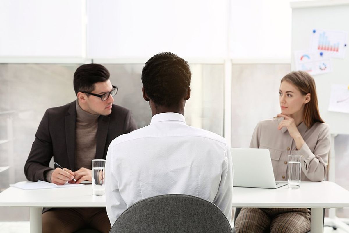 Man tries to recover from a bad job interview