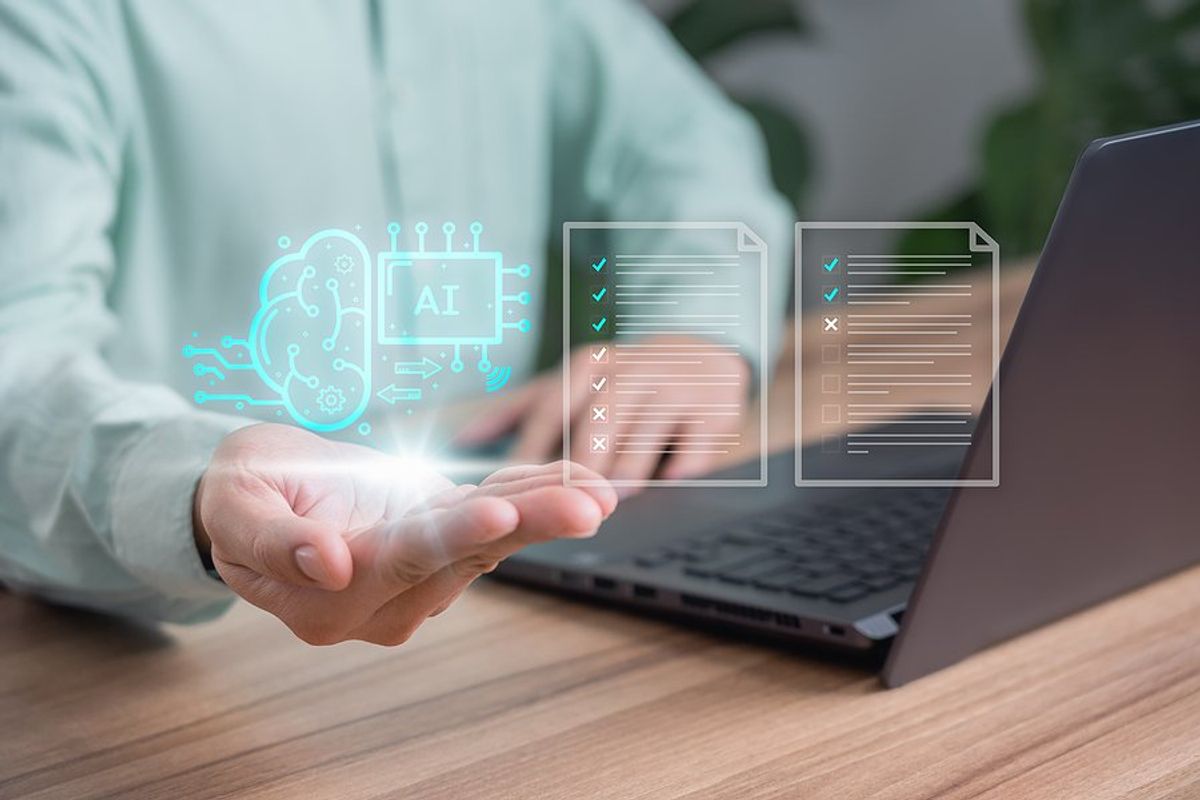 Man uses STLMs (AI) at work to improve business efficiency