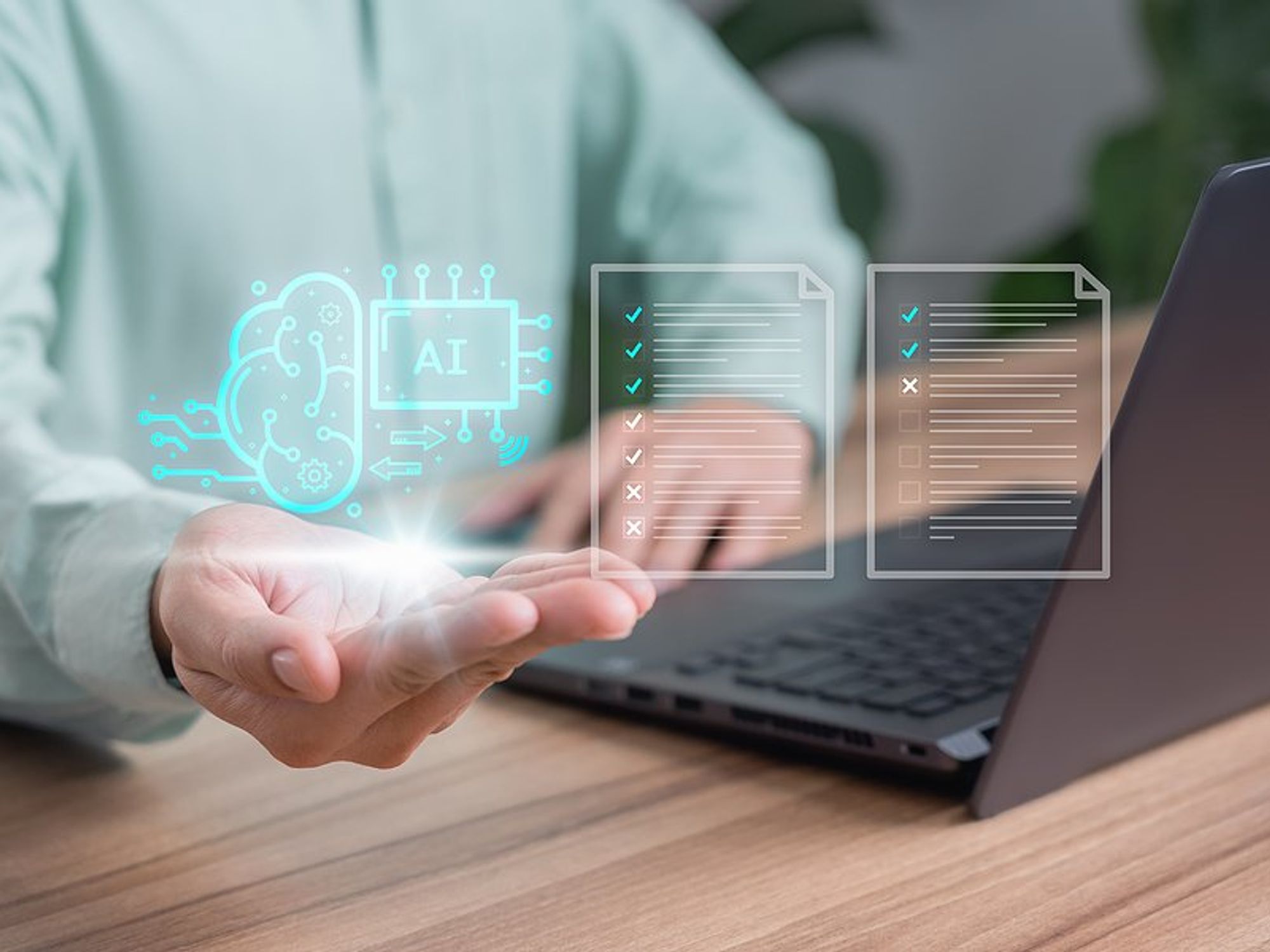 Man uses STLMs (AI) at work to improve business efficiency