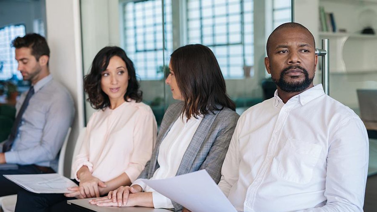Man with a criminal record waits for a job interview