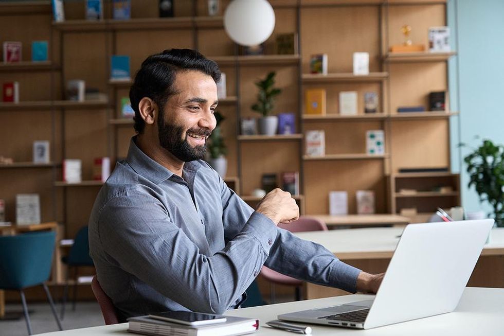 Man works remotely in a flexible career field