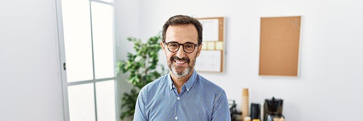 Middle aged man changes careers