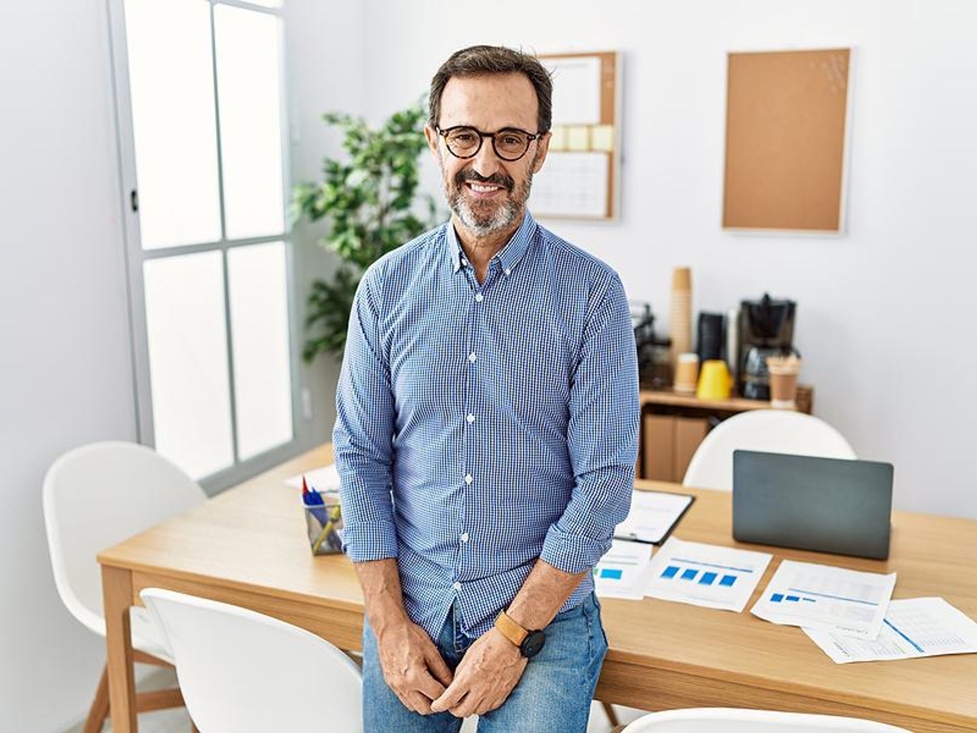 Middle aged man changes careers