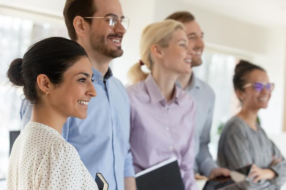Passionate employees smile