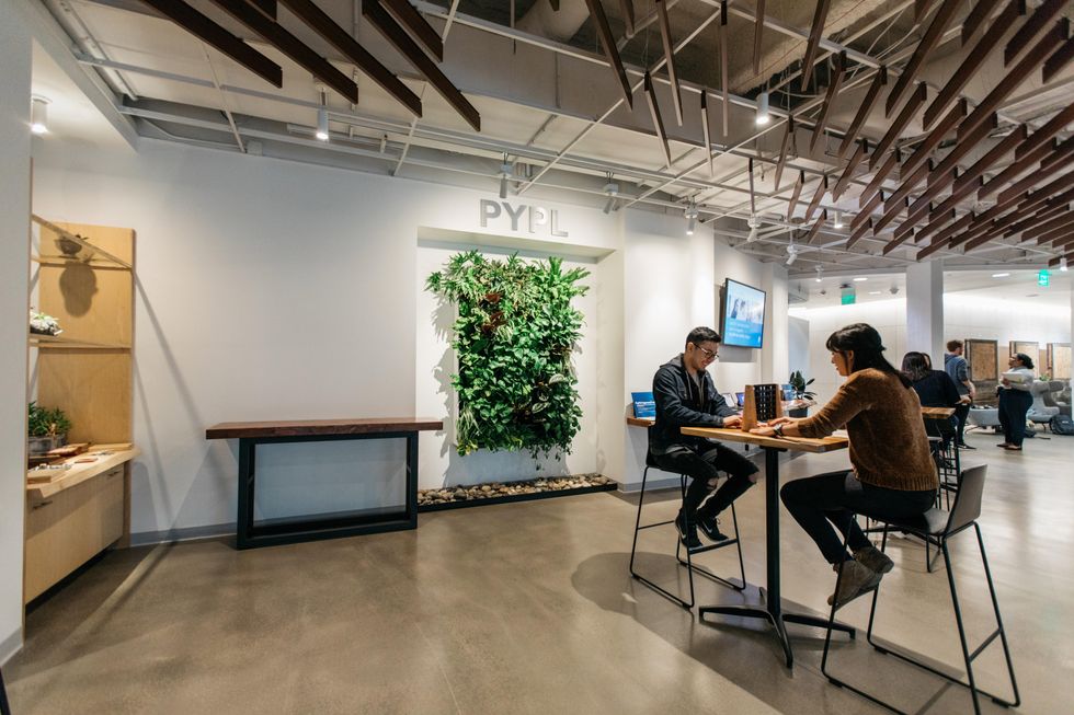 PayPal employees work at the company's headquarters in San Jose.