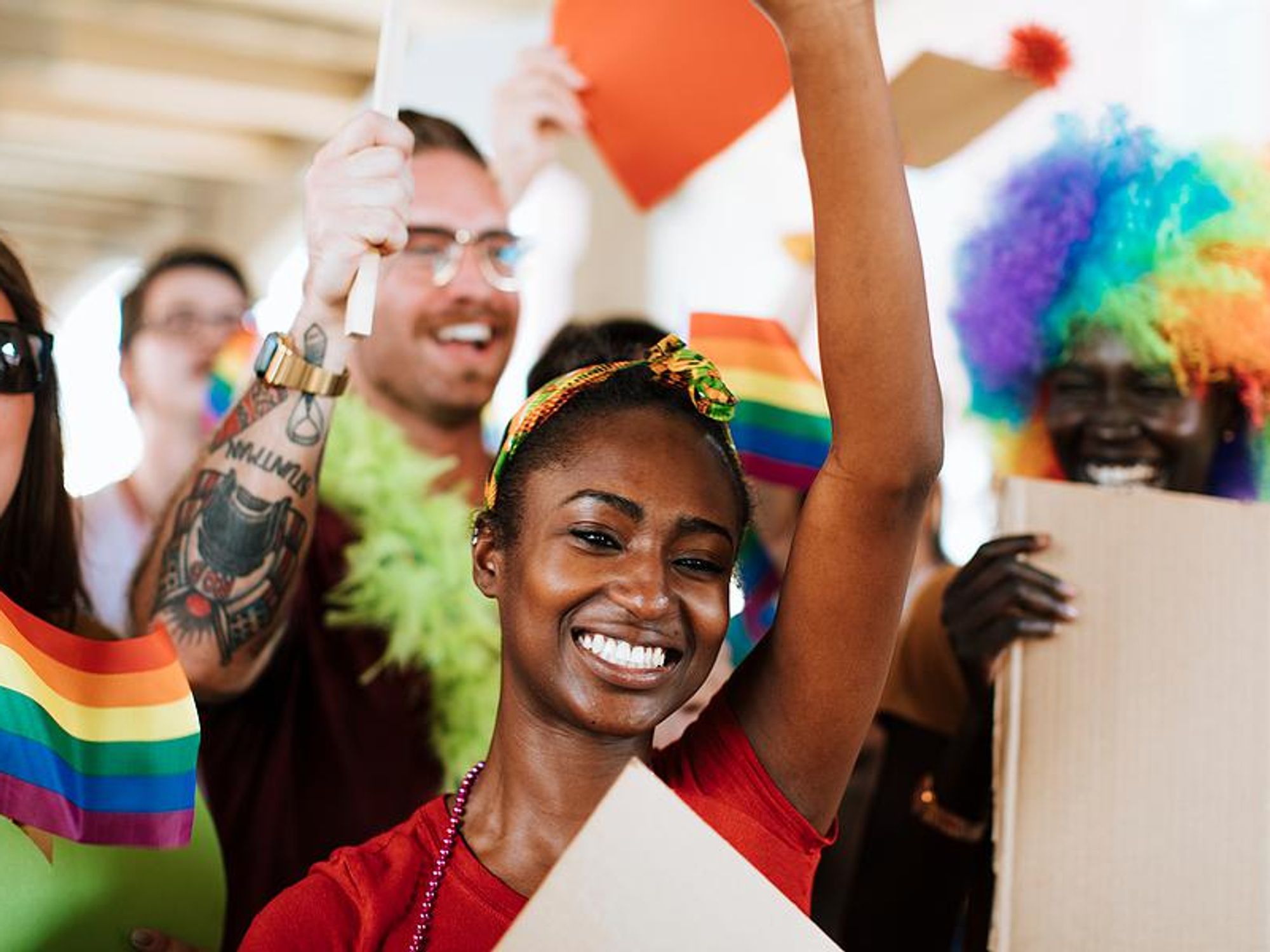 People celebrate Pride Month at work
