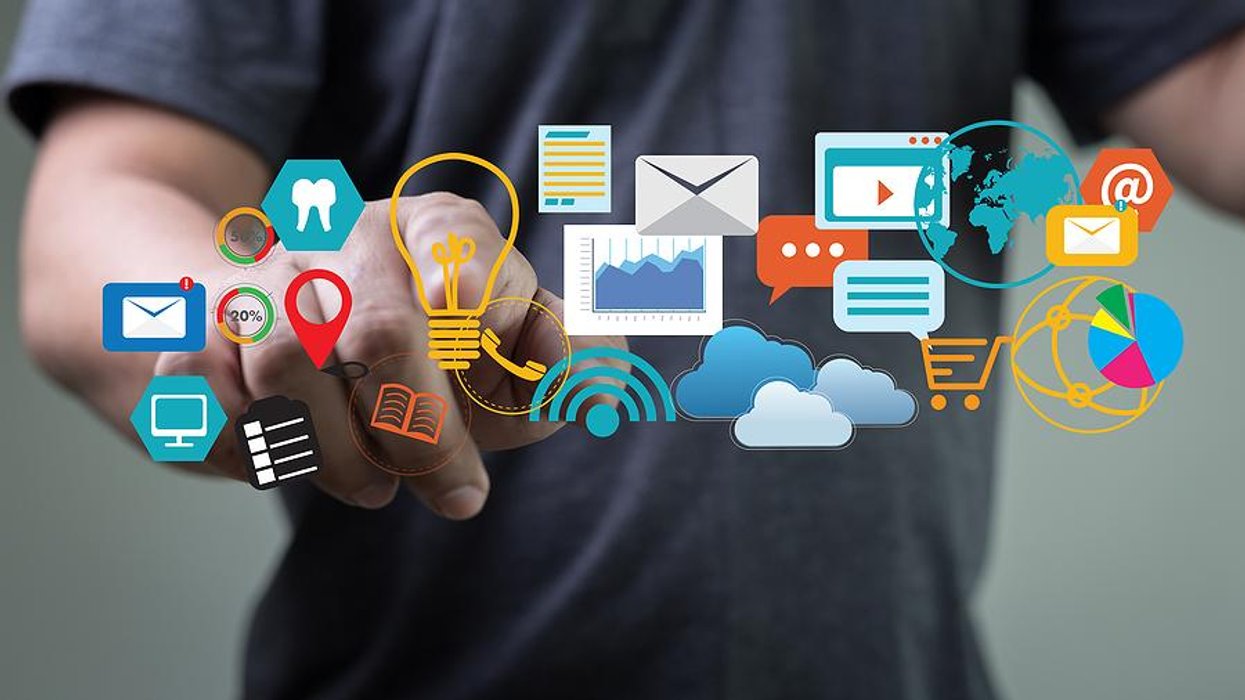 Person goes through software technology