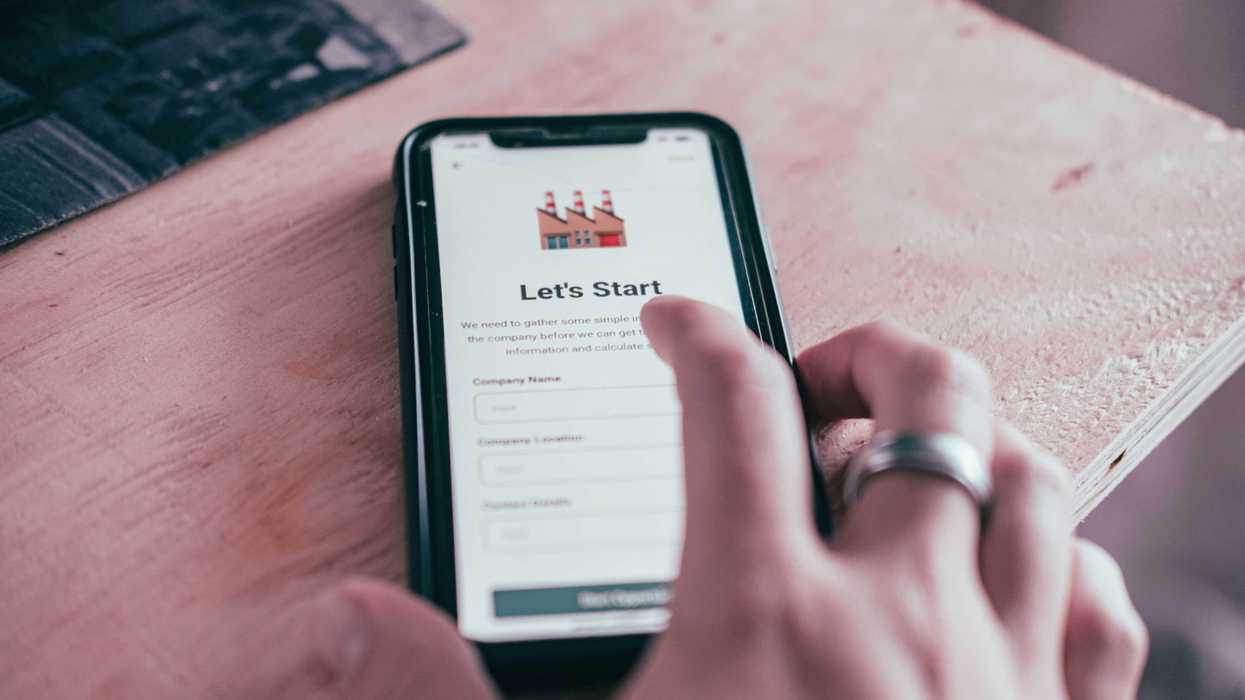 Person starts a community onboarding process on their phone