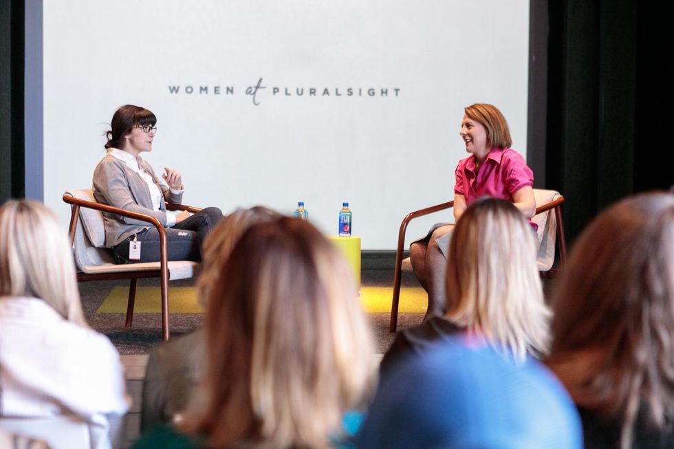Pluralsight holds a "Women at Pluralsight" discussion.