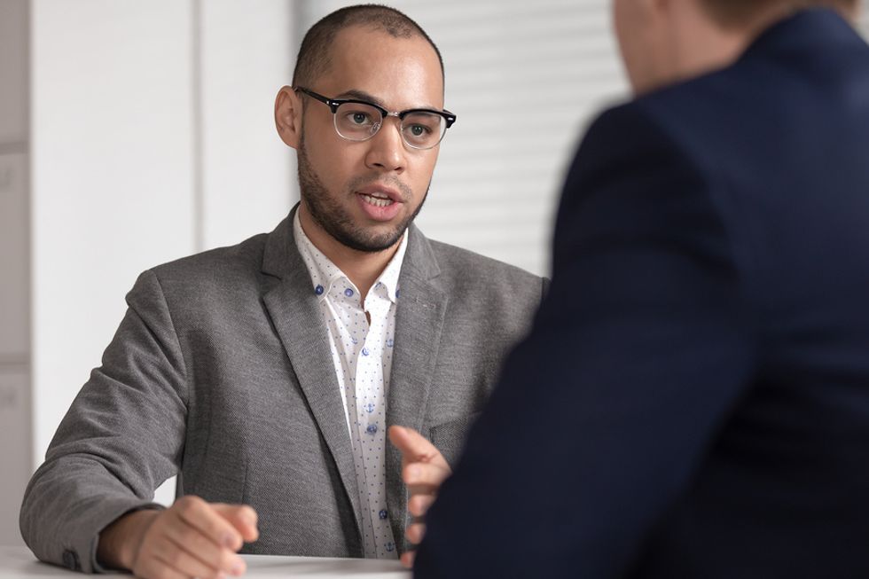 Professional man displays the right attitude to be hired for the job