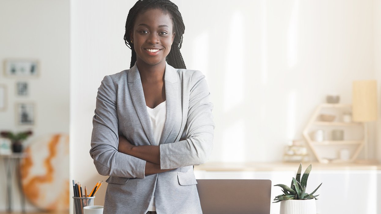 Professional woman is an indispensable employee at work