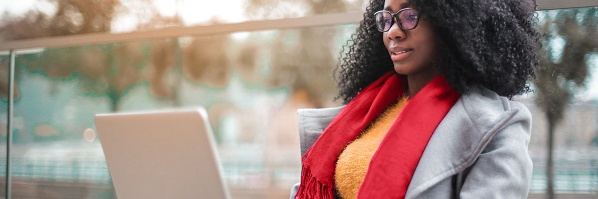 Professional woman realizes fall is the best time to look for a job