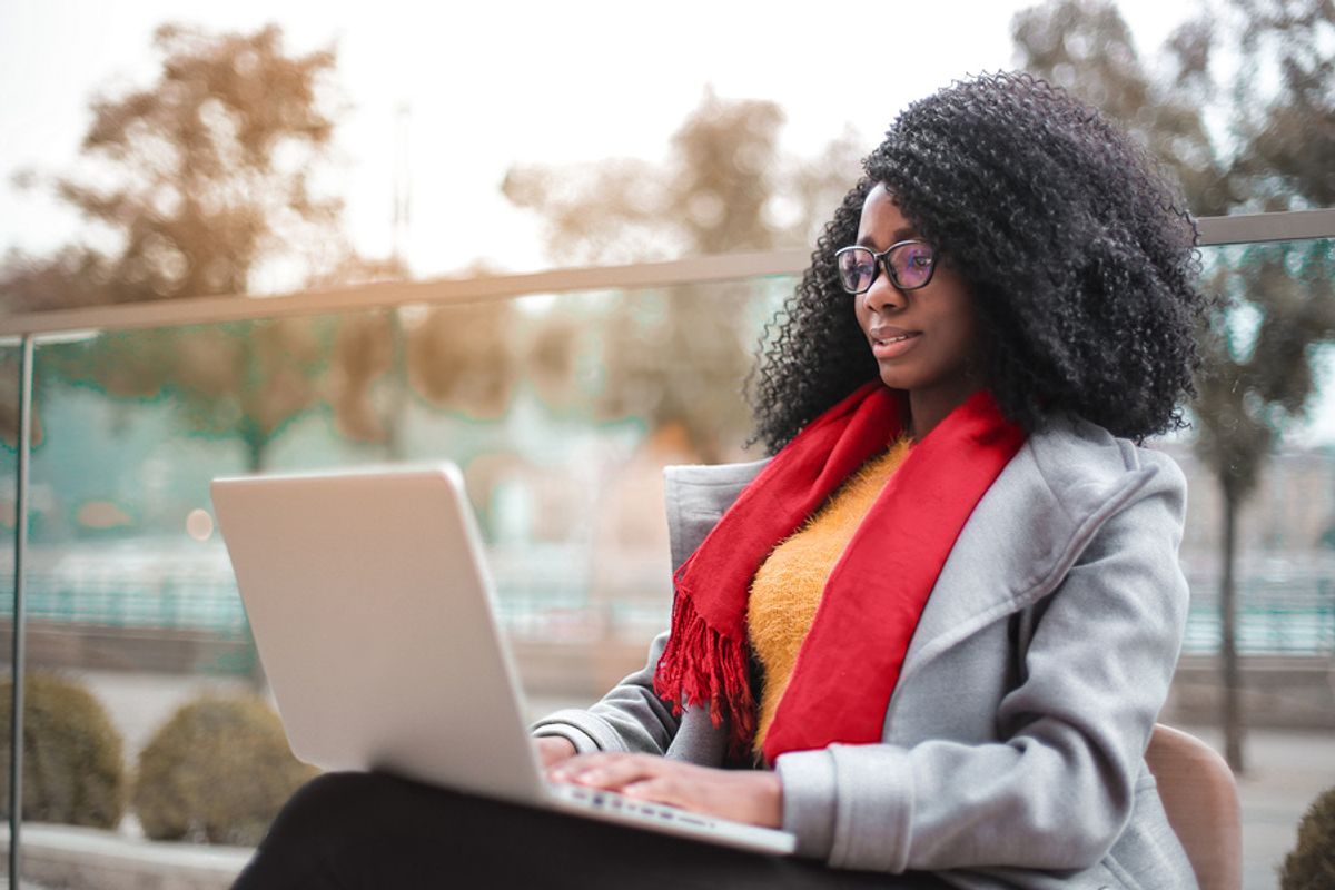 Professional woman realizes fall is the best time to look for a job