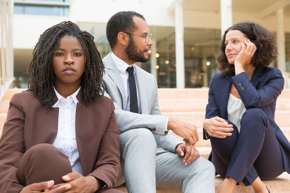 Professional woman unable to move up the corporate ladder