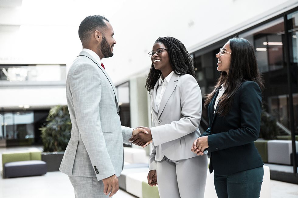 Professionals network during their job search