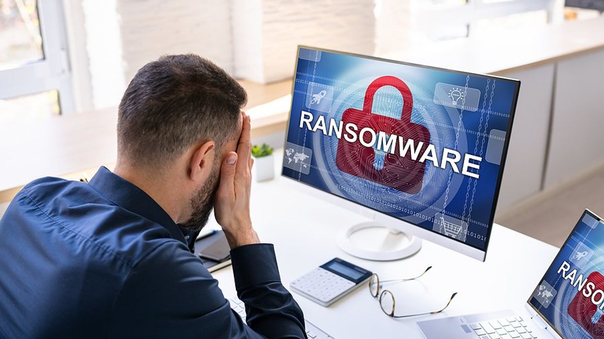 Ransomware cyber attack concept
