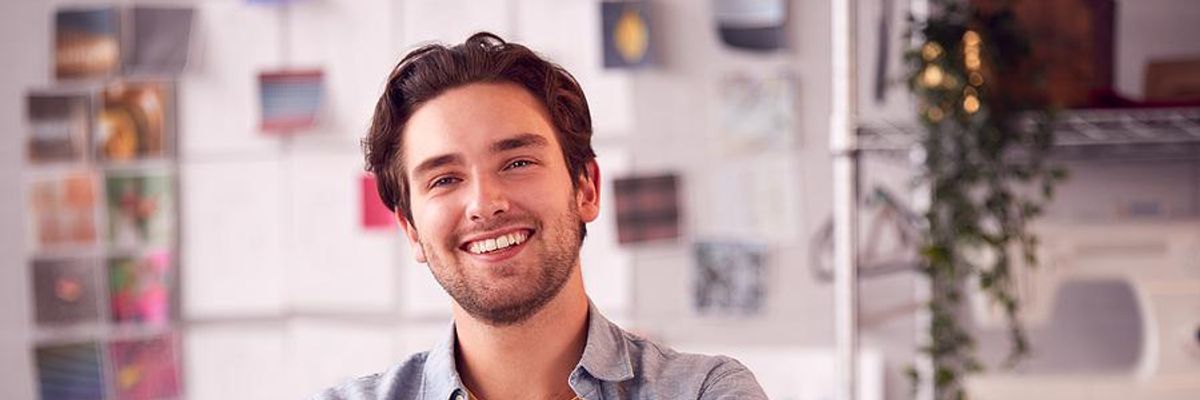Recent college grad working at an entry-level remote job