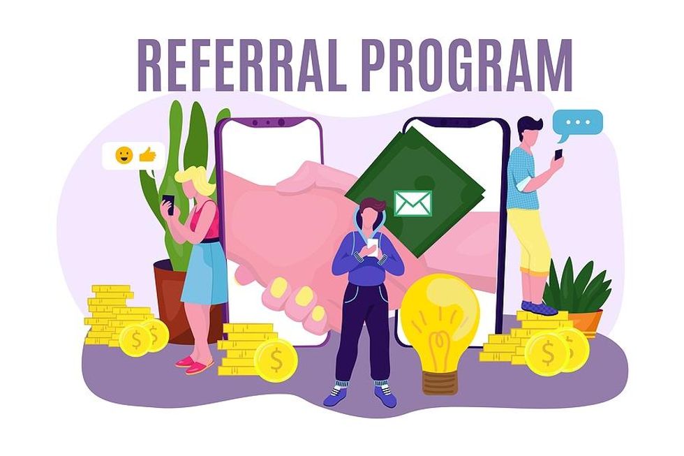 Referral program concept