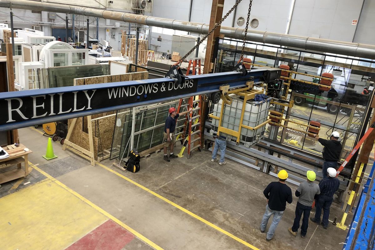 Reilly Architectural employees at a manufacturing location