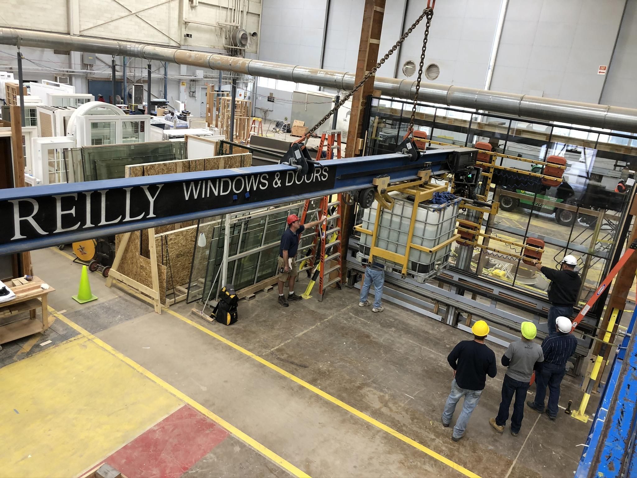 Reilly Architectural employees at a manufacturing location