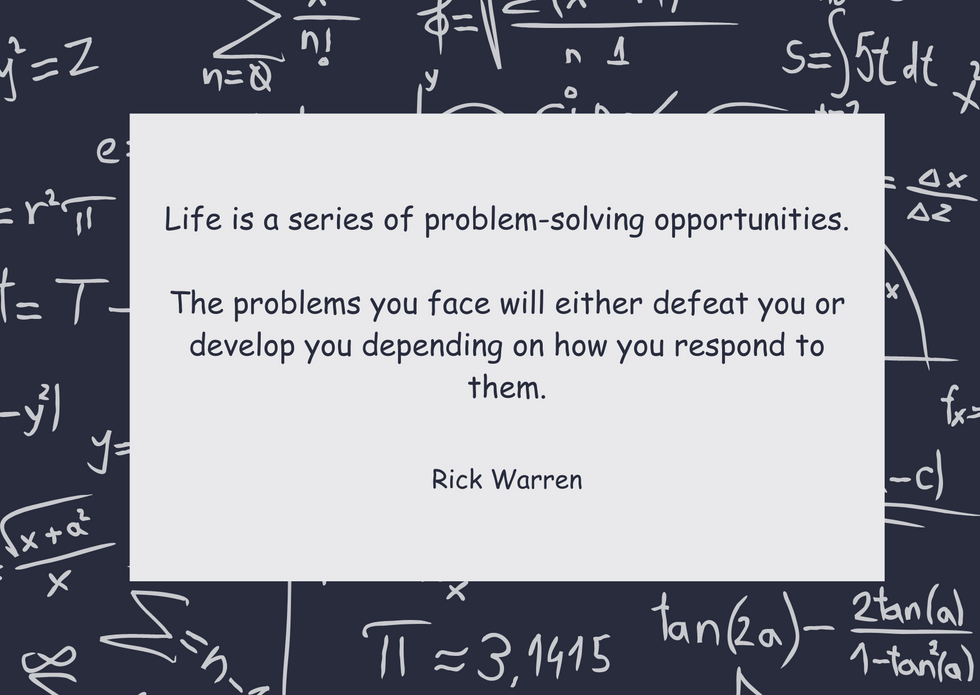 Rick Warren quote about problem-solving