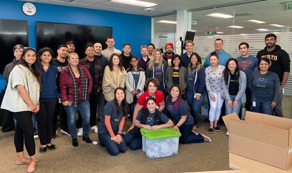 RingCentral employees take part in a community service project.