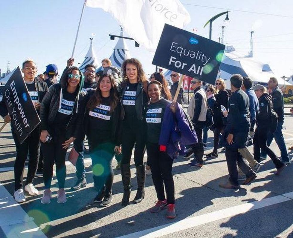 Salesforce employees show support for Equality For All.