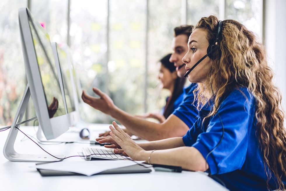 Salesperson works hard to meet her goals