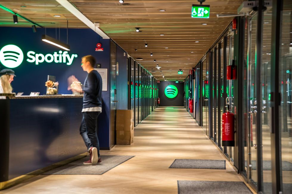 Karyawan Spotify di kantor Stockholm.
