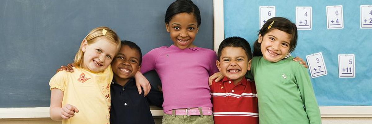 Students smile at school