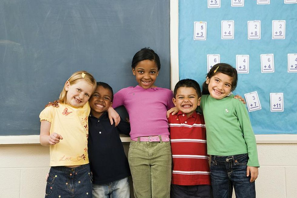 Students smile at school