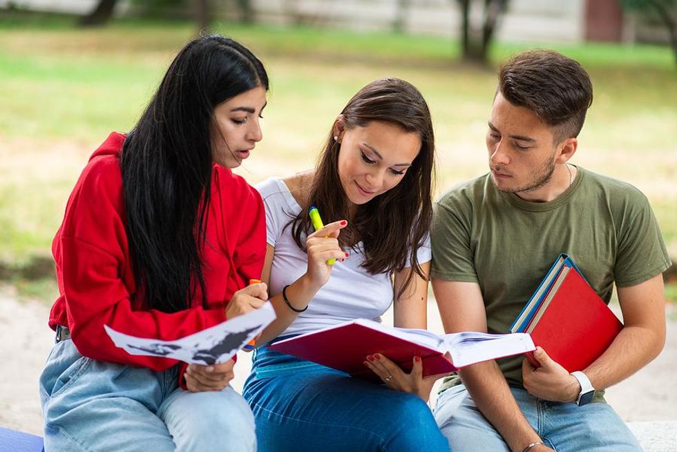 Students work together on a project