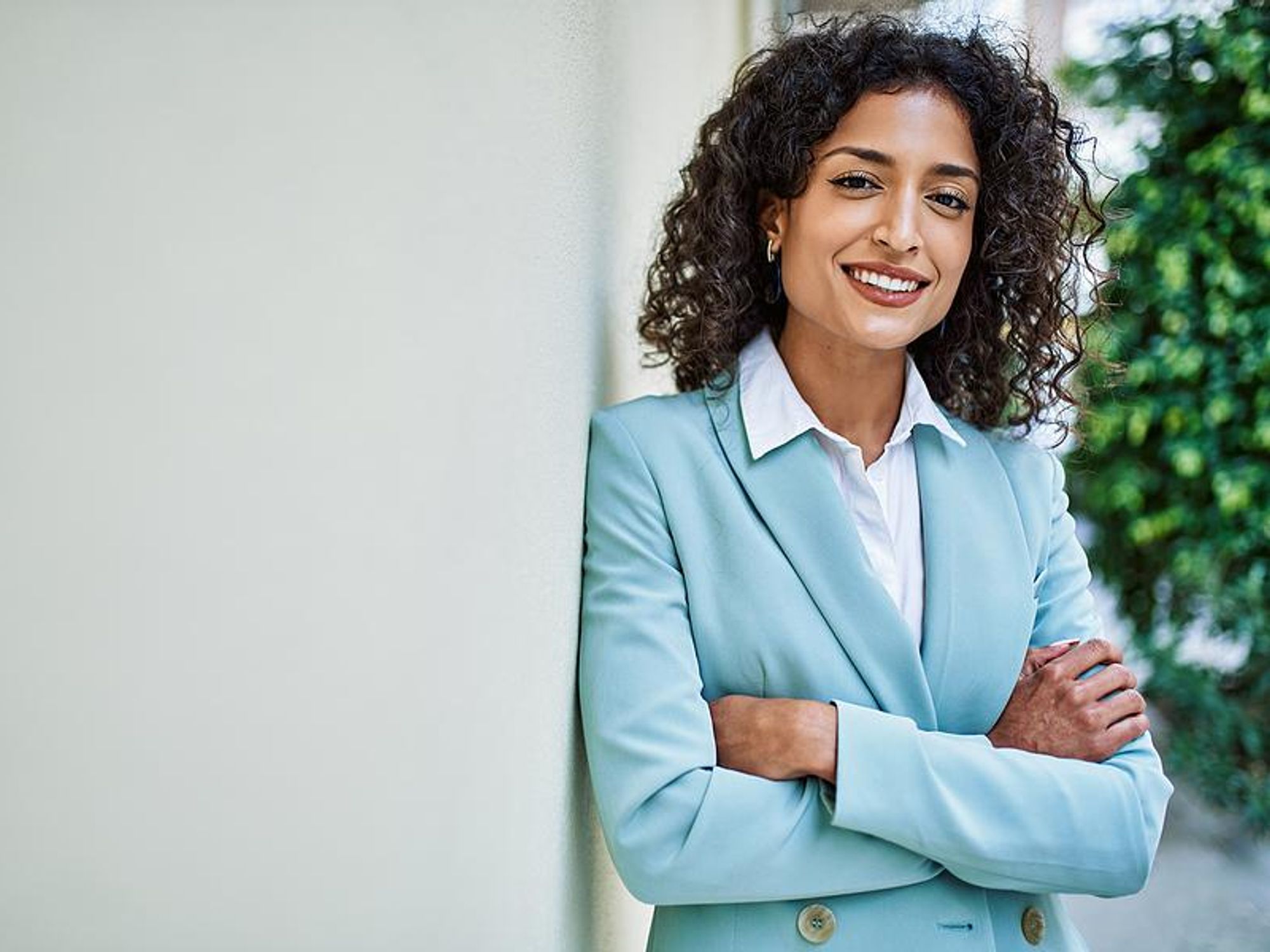 Successful woman taking control of her career