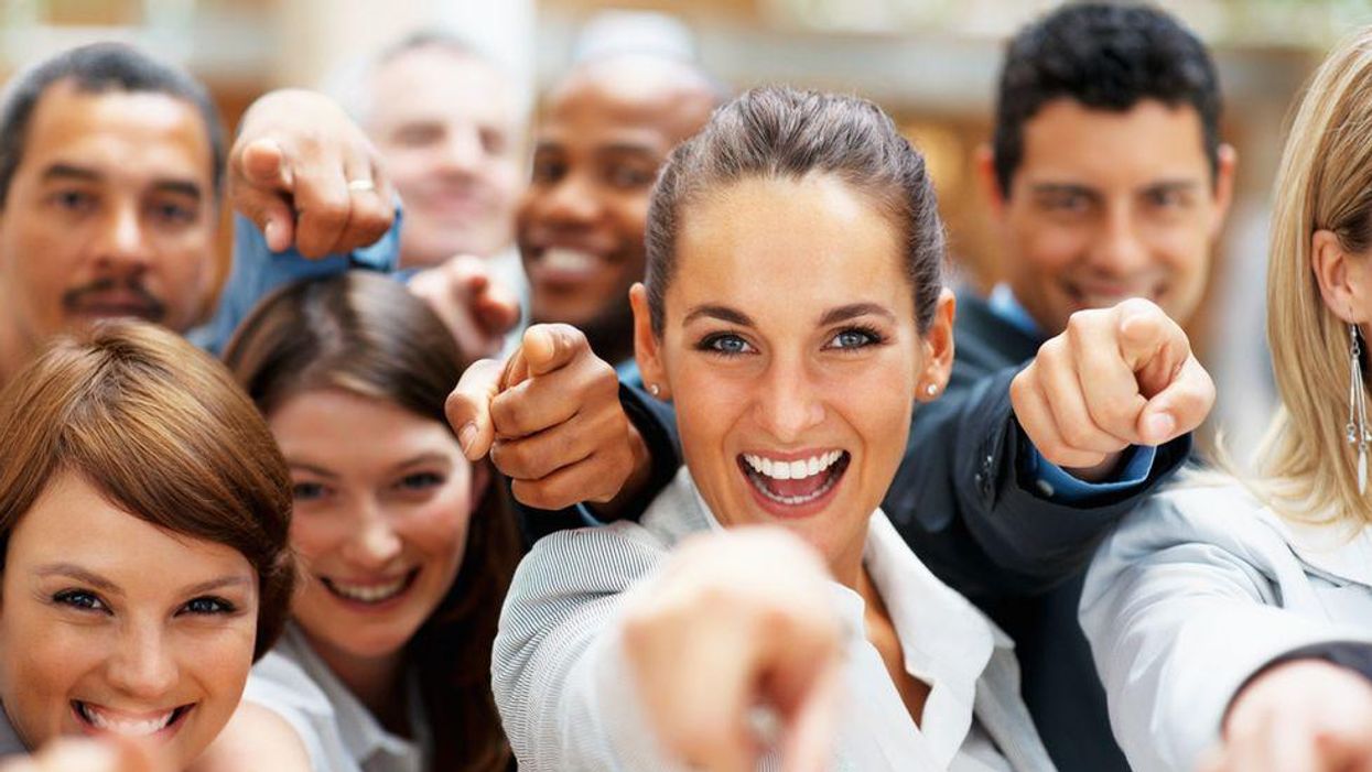 Successful woman taking control of her career