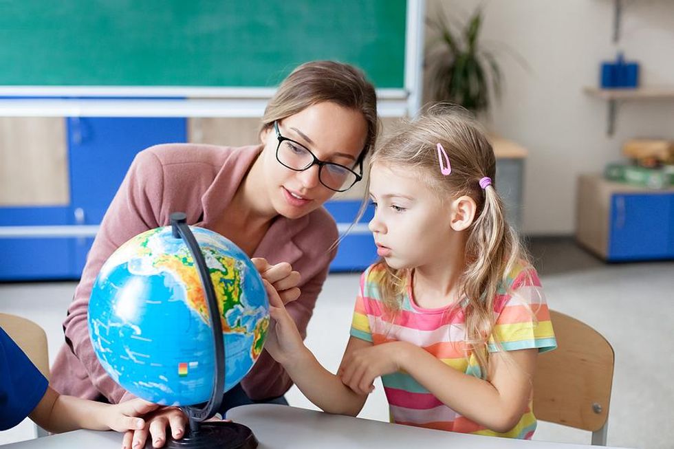 Teacher engages her students during a lesson