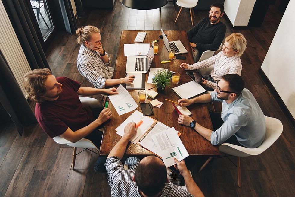 Team has a daily management meeting