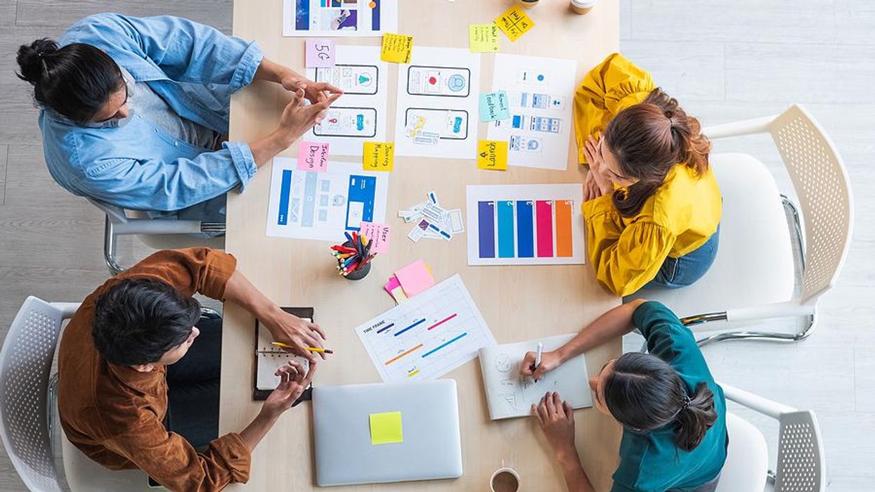 Team meets for a brainstorming session