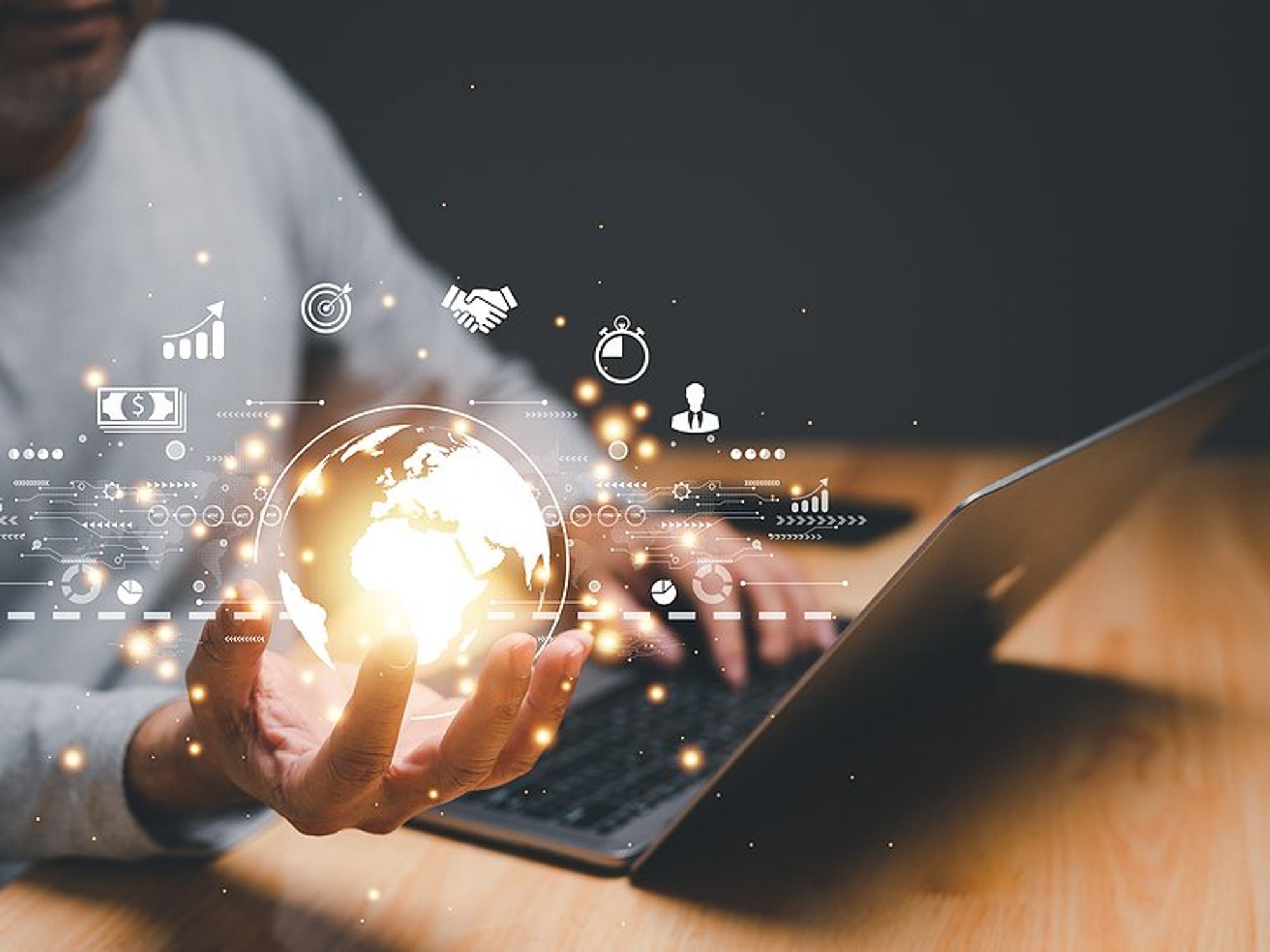 Technology, AI, artificial intelligence, business, future of work, digital age concept