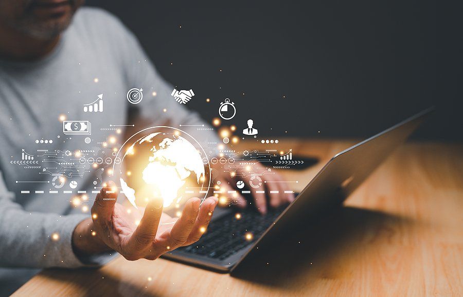 Technology, AI, artificial intelligence, business, future of work, digital age concept