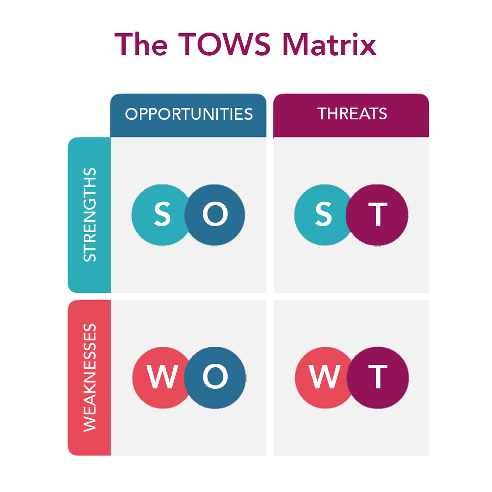 TOWS analysis matrix