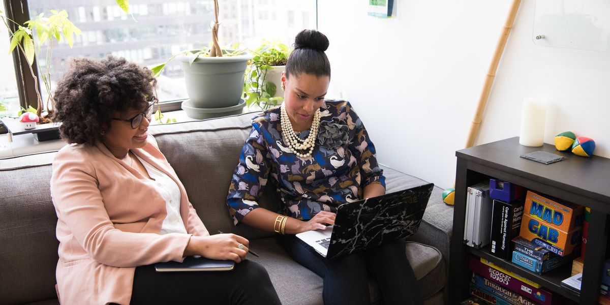 Two former colleagues chat.