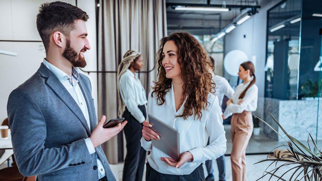 Two professionals with good communication skills