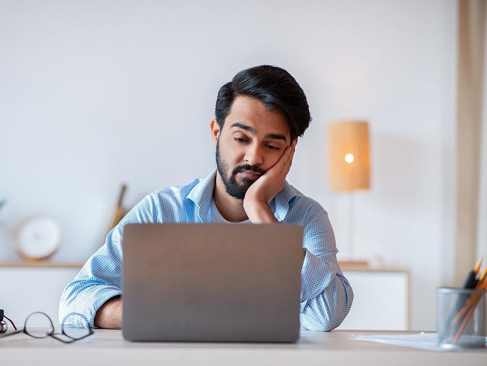 Unemployed man loses motivation in his job search