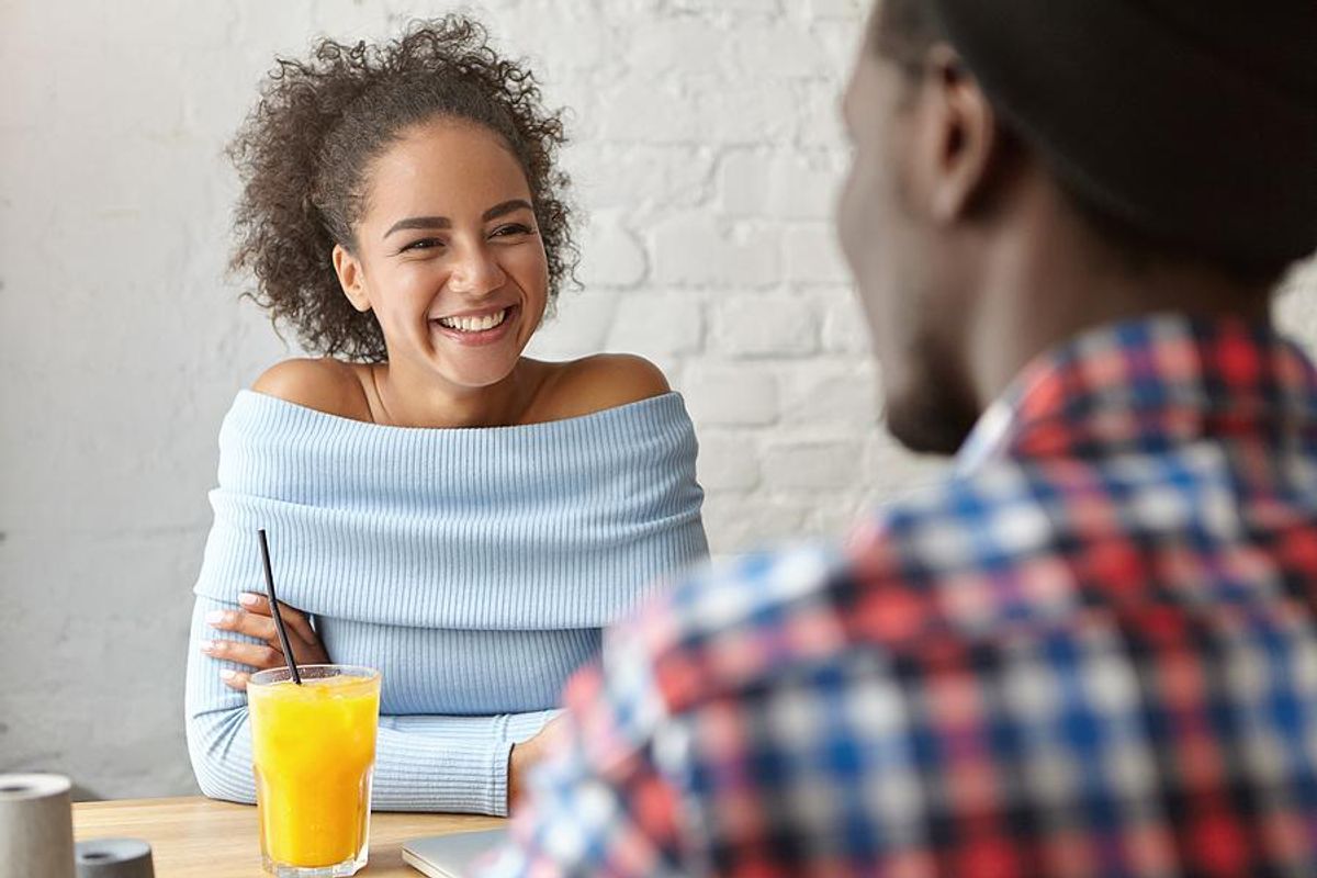 Unemployed woman on a date