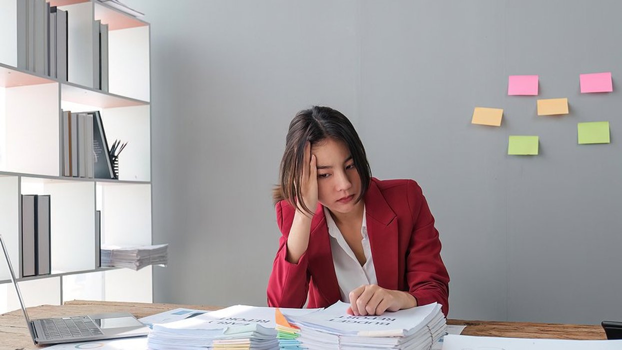 Unhappy woman dreads going to work